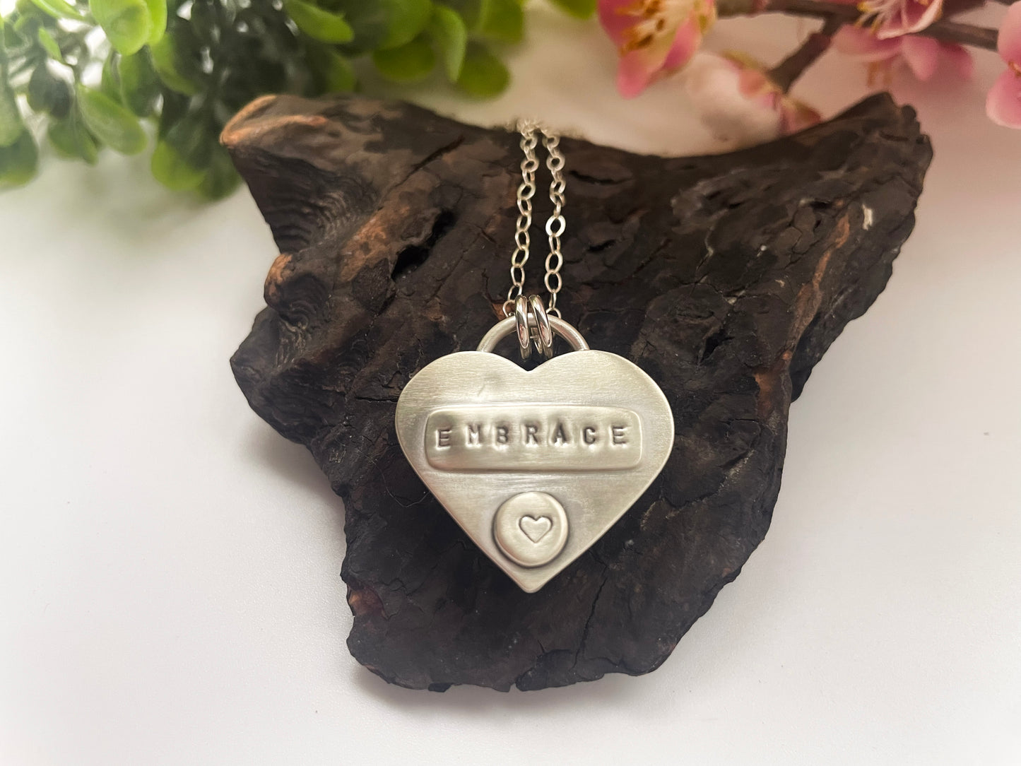 Galaxy Rhyolite| Love Note Collection Hearts Pendant Necklace EMBRACE