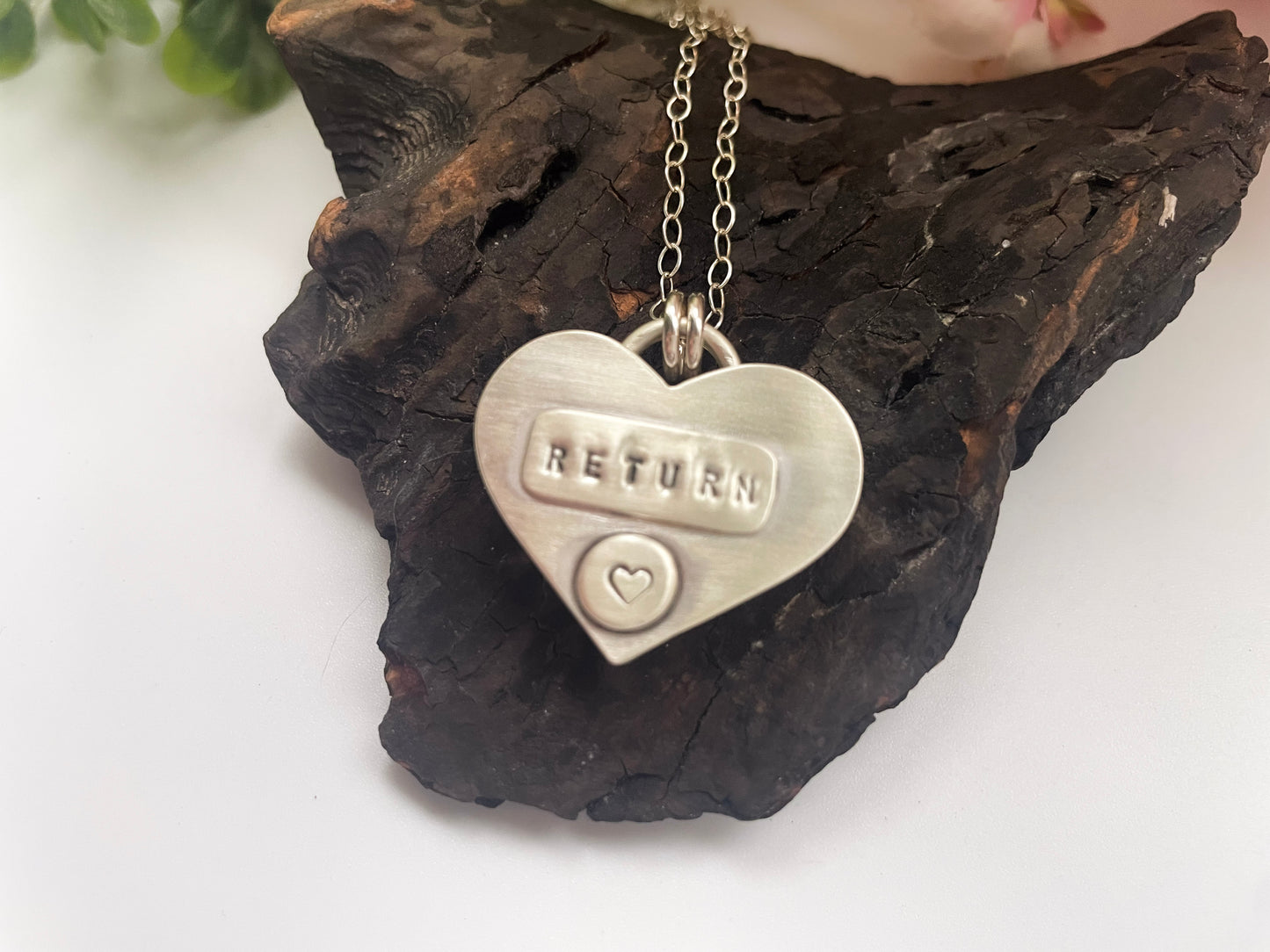 Malachite| Love Note Collection Hearts Pendant Necklace RETURN