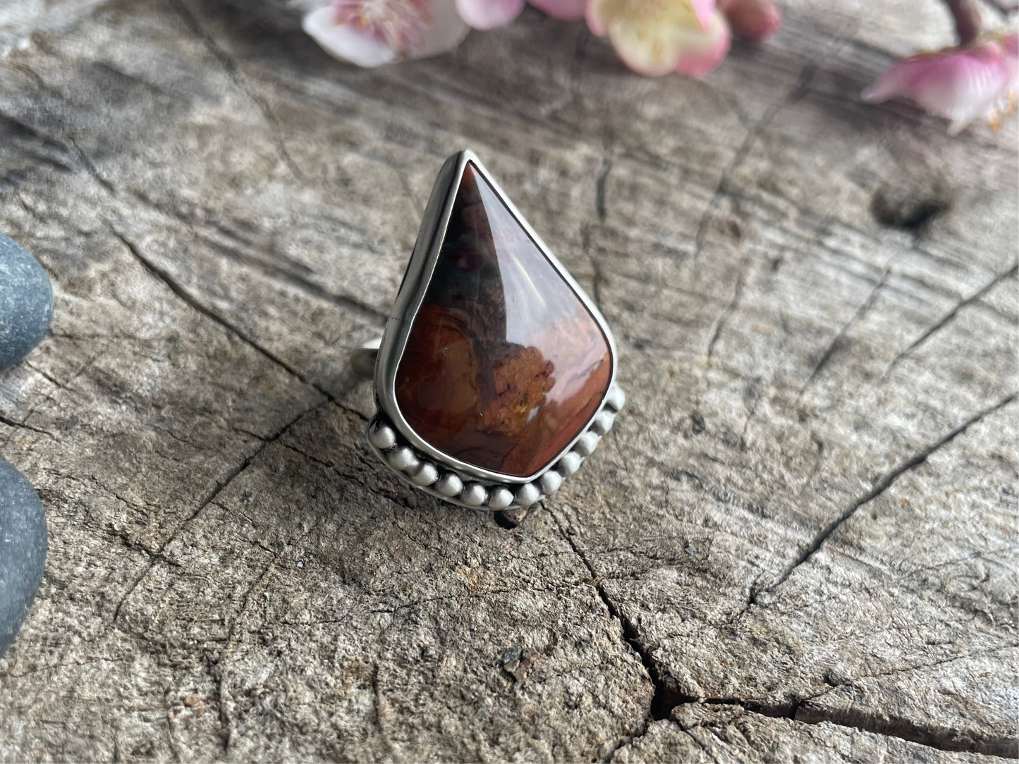 Morrisonite Jasper Statement Ring