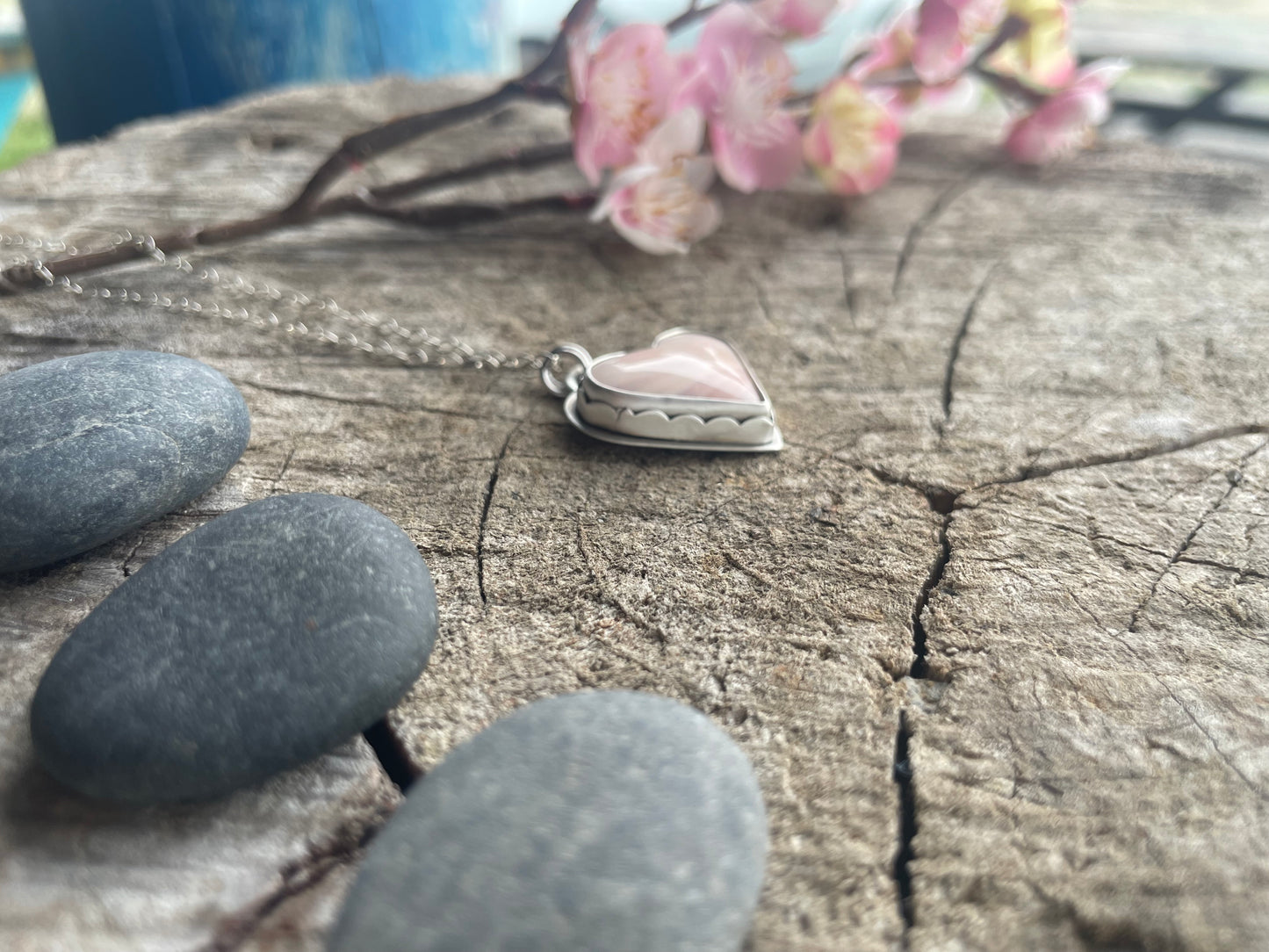 Windy Mountain Jasper | Heart Stone Pendant Necklace
