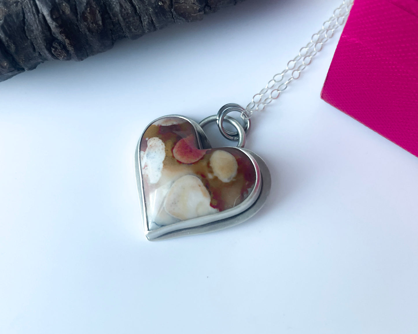 heart stone pendant empowerment encouragement self love