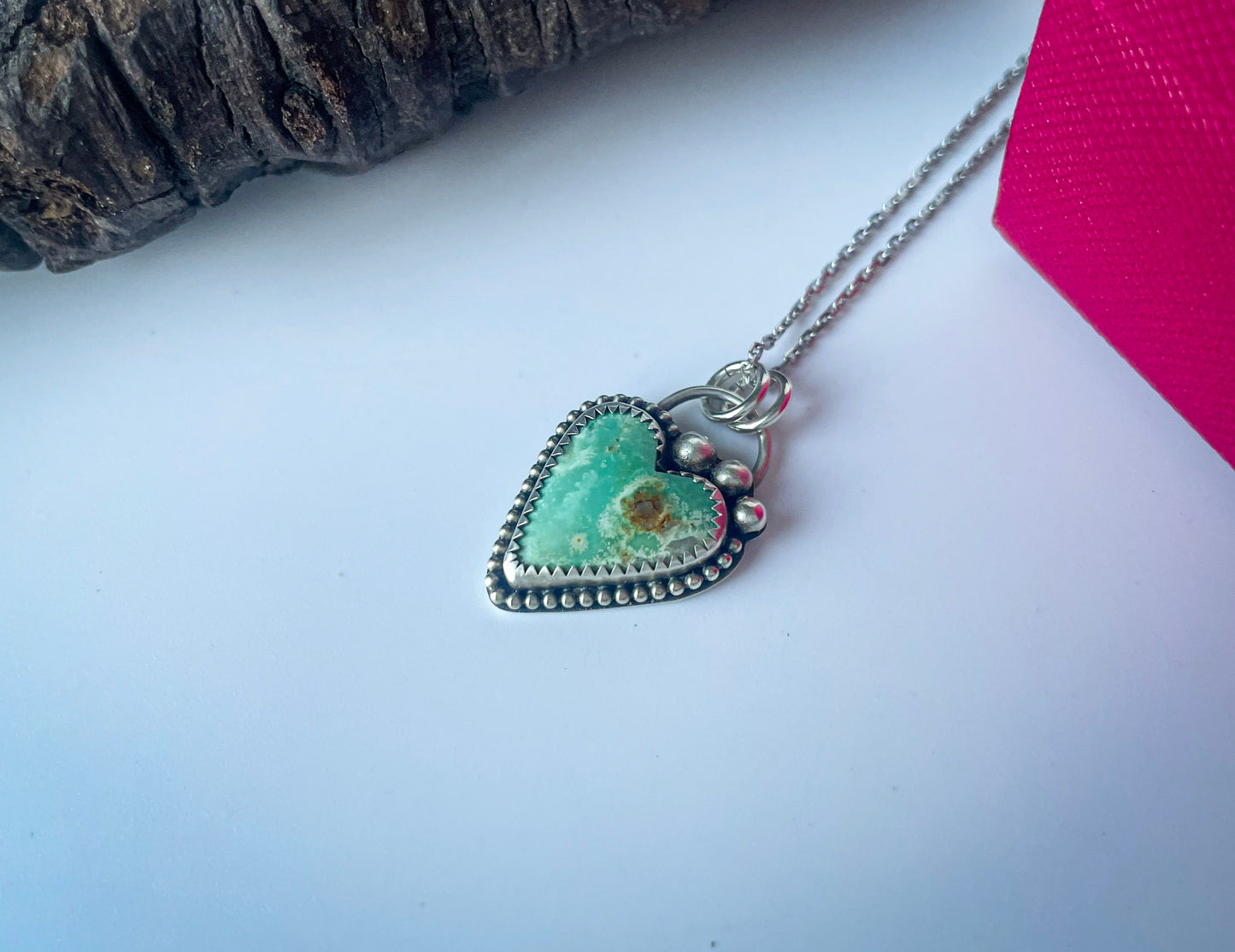 Turquoise | Mini Heart Necklace