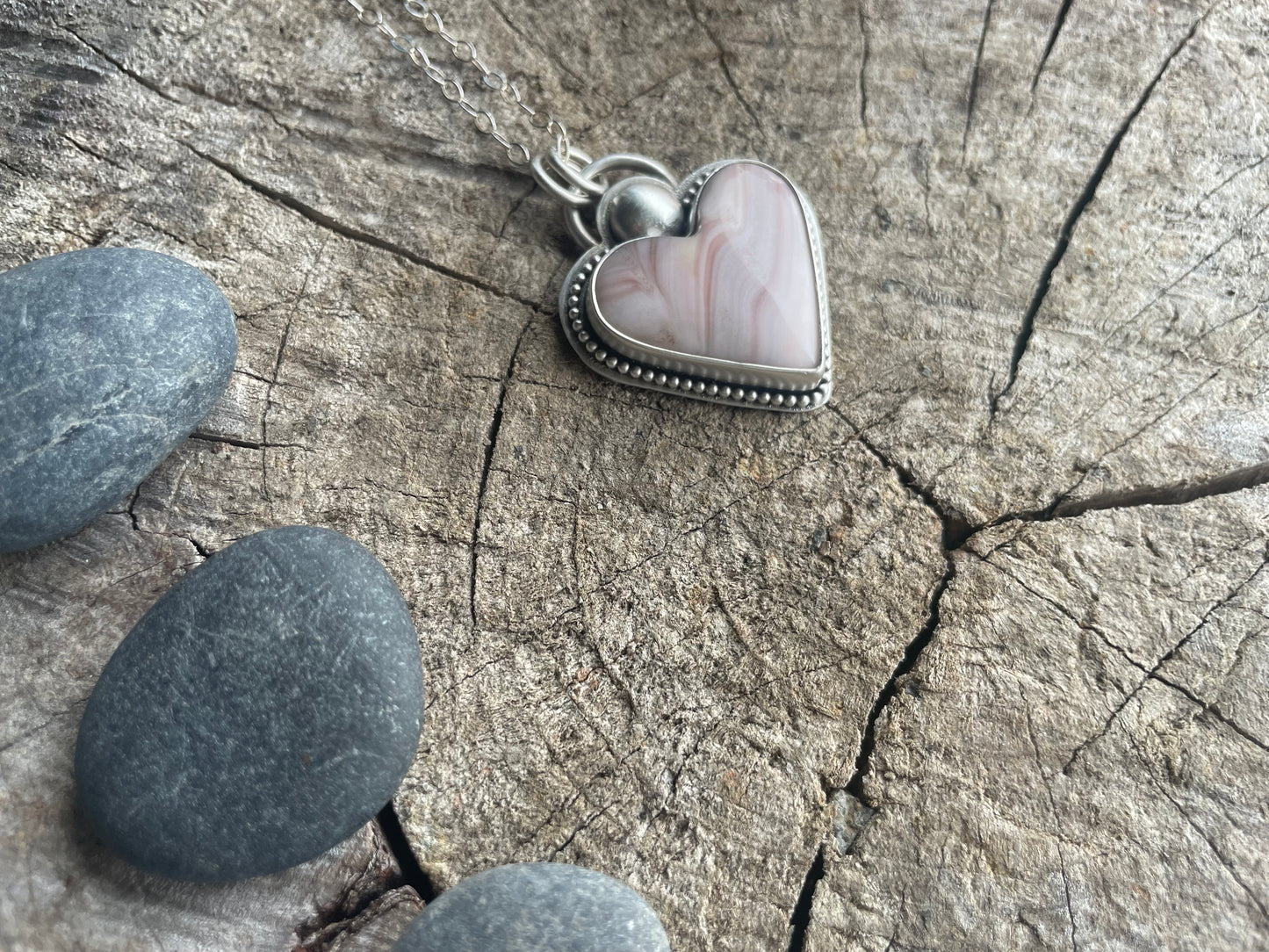Windy Mountain Jasper | Love Note Collection Heart Pendant Necklace DREAM