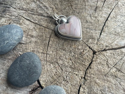 Windy Mountain Jasper | Love Note Collection Heart Pendant Necklace DREAM