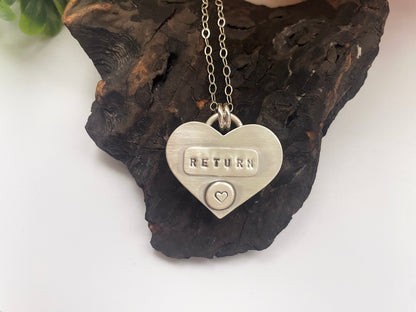 Malachite| Love Note Collection Hearts Pendant Necklace RETURN