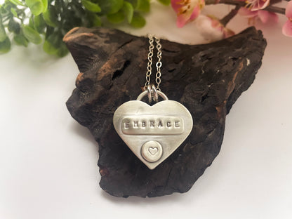 Galaxy Rhyolite| Love Note Collection Hearts Pendant Necklace EMBRACE