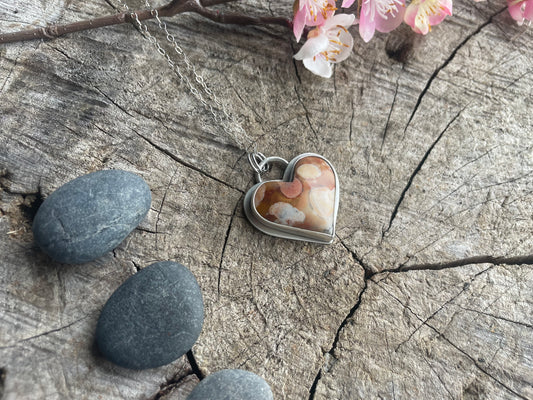 Deerfawn Jasper | Love Note Collection Heart Pendant Necklace KIND