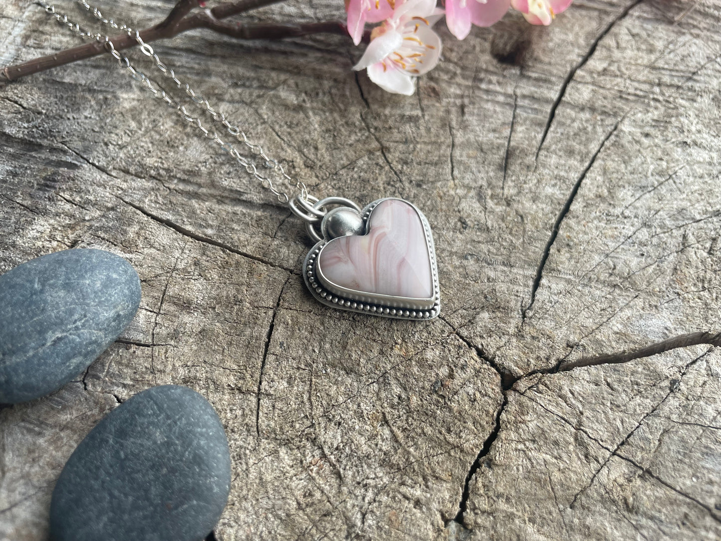 Windy Mountain Jasper | Love Note Collection Heart Pendant Necklace DREAM
