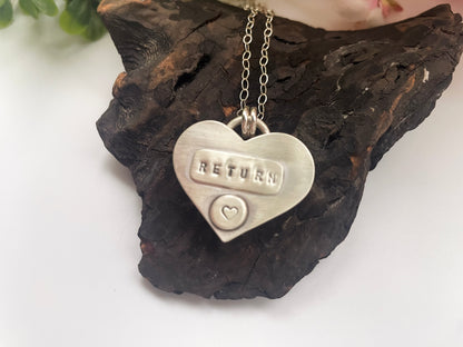 Malachite| Love Note Collection Hearts Pendant Necklace RETURN