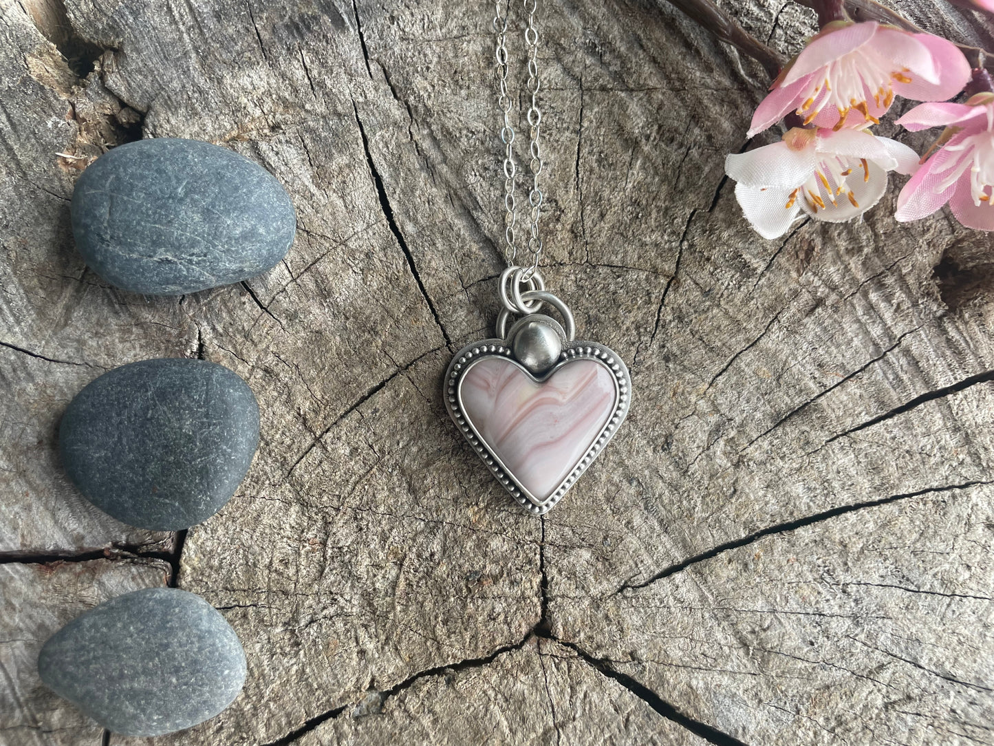 Windy Mountain Jasper | Love Note Collection Heart Pendant Necklace DREAM