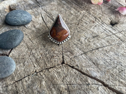 Morrisonite Jasper Statement Ring