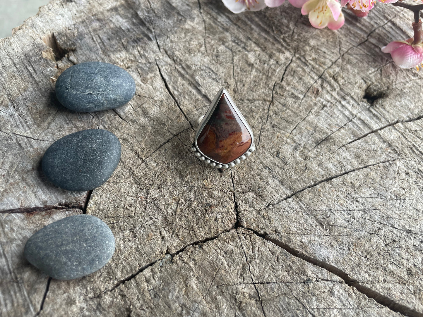 Morrisonite Jasper Statement Ring