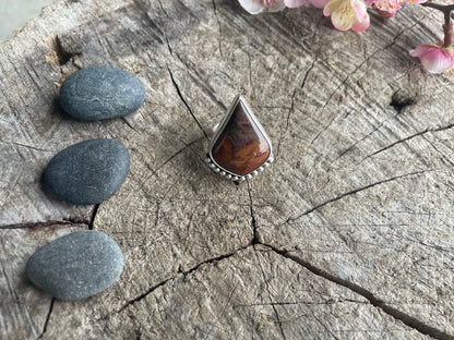 Morrisonite Jasper Statement Ring