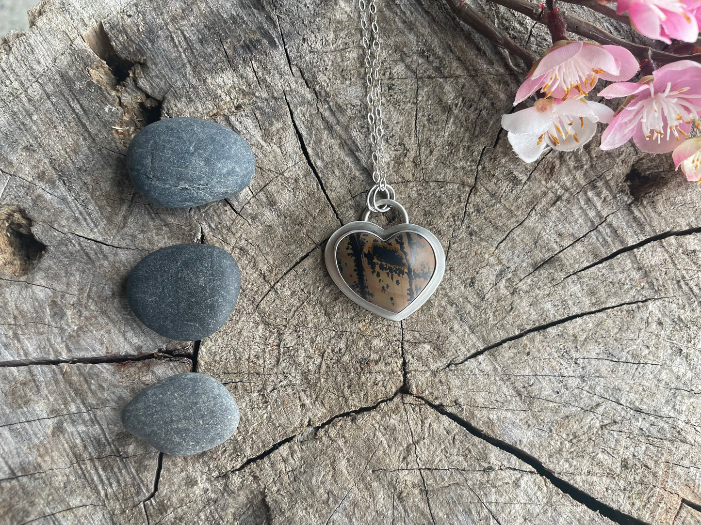 Paint Stone | Love Note Collection Heart Pendant GROUNDED