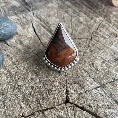 Morrisonite Jasper Statement Ring