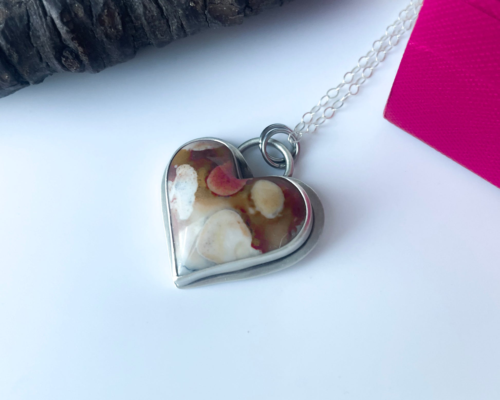 heart stone pendant empowerment encouragement self love