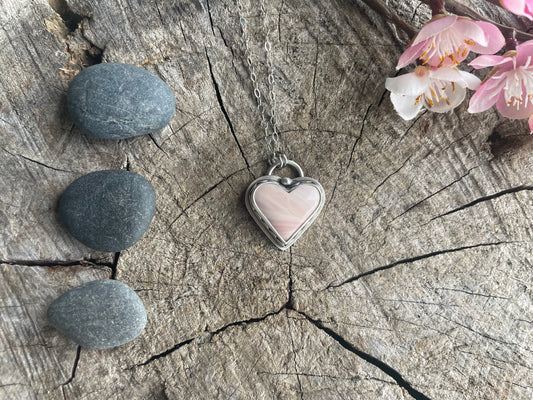 Windy Mountain Jasper | Heart Stone Pendant Necklace