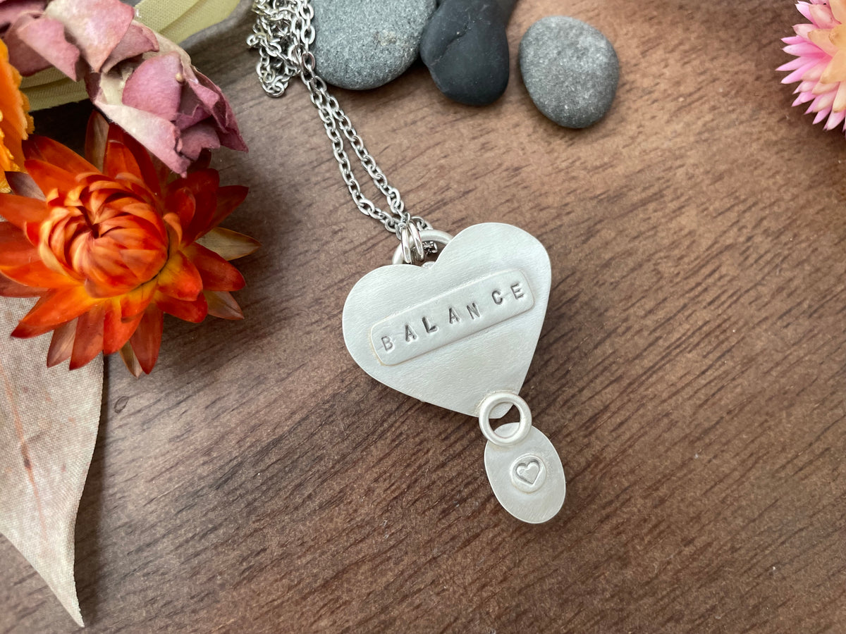 Purple Lace Agate & Moonstone | Love Note Collection Heart: BALANCE