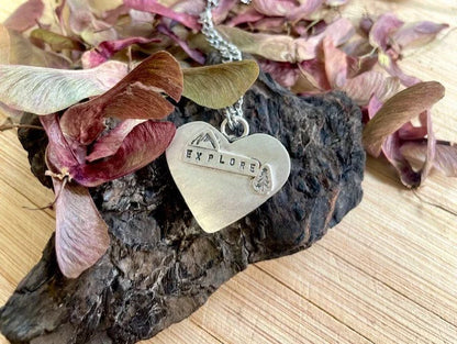 Polychrome Jasper | Love Note Collection Heart Pendant Necklace EXPLORE