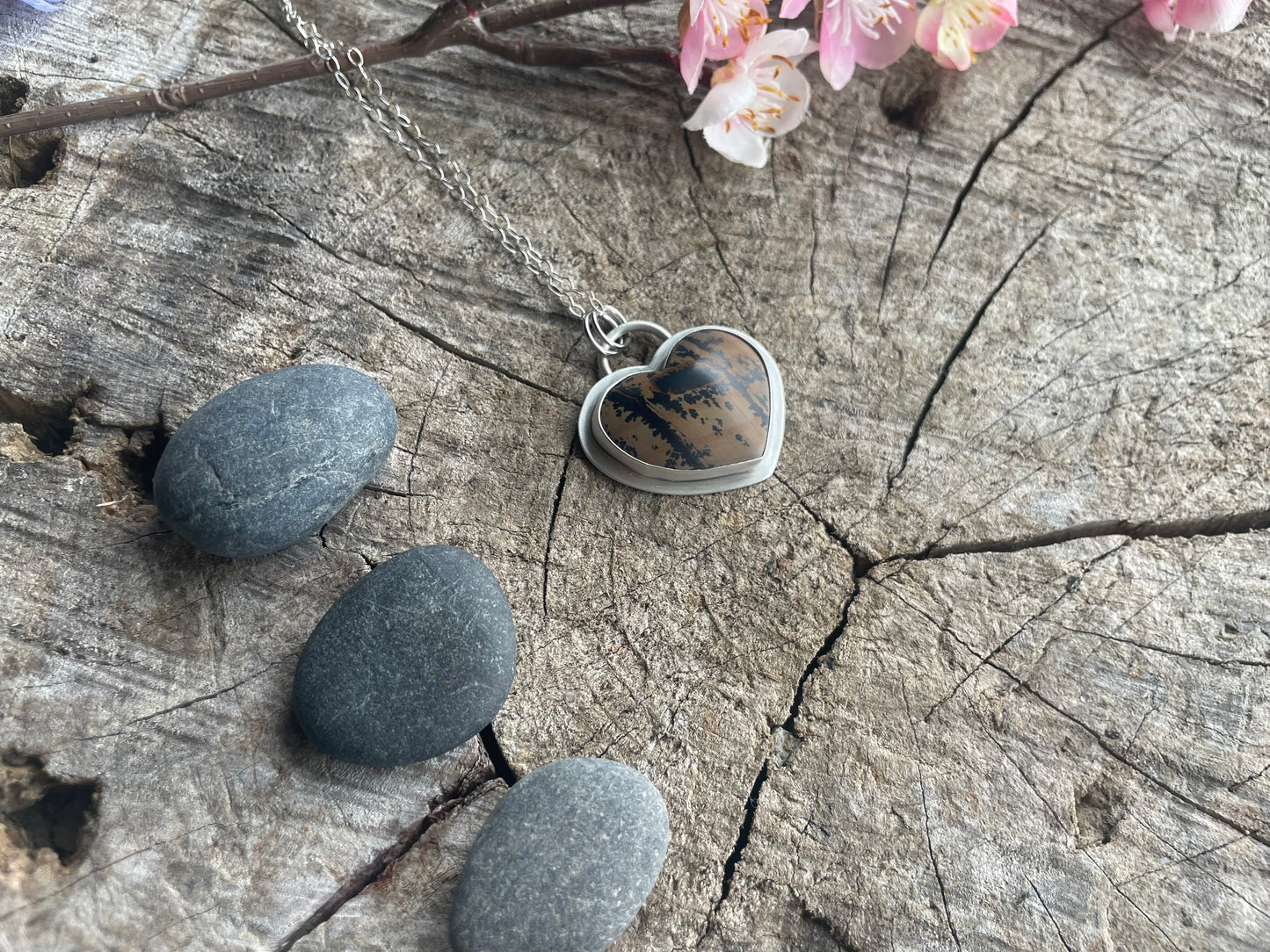 Paint Stone | Love Note Collection Heart Pendant GROUNDED