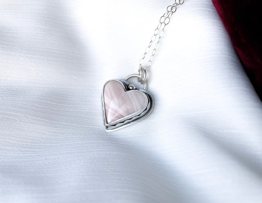 Pink heart pendant necklace windy mountain 