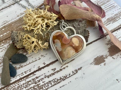 Deerfawn Jasper | Love Note Collection Heart Pendant Necklace KIND