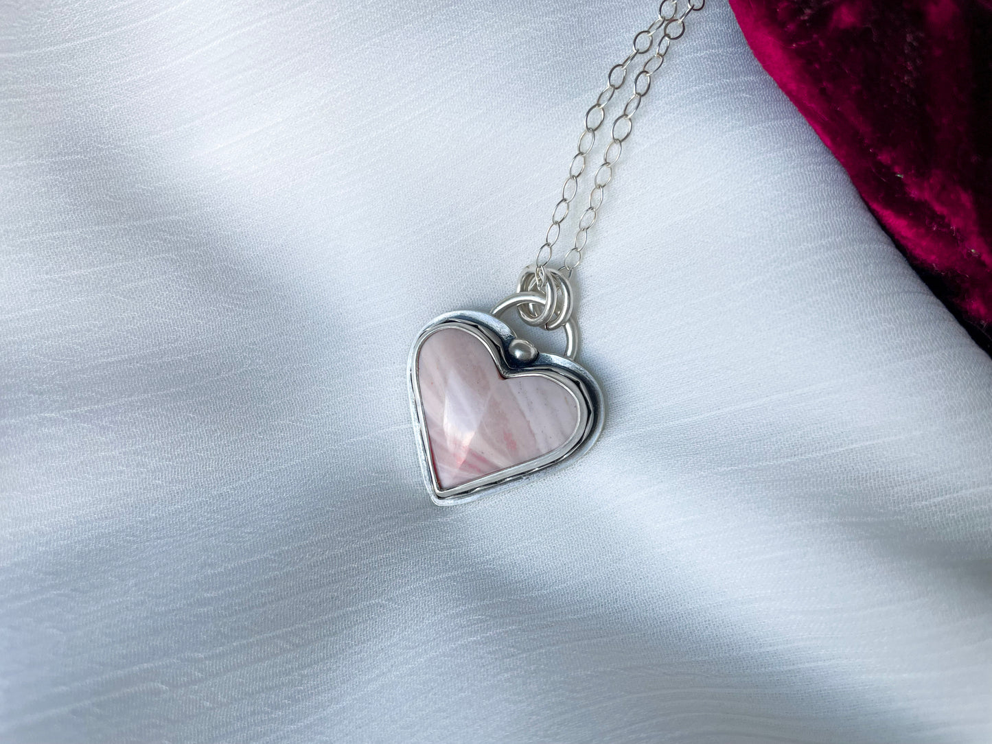 Windy Mountain Jasper | Heart Stone Pendant Necklace