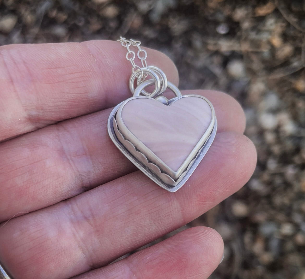 Windy Mountain Jasper | Heart Stone Pendant Necklace