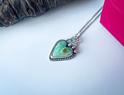 Turquoise | Mini Heart Necklace