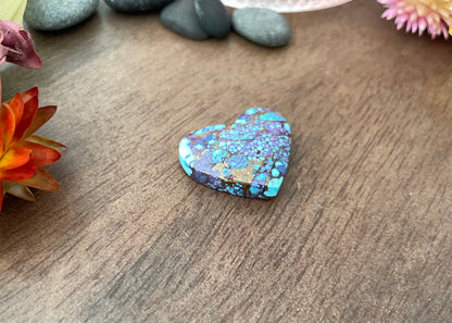 Kingman Mohave Turquiose w/ Bronze | Love Note Collection Heart