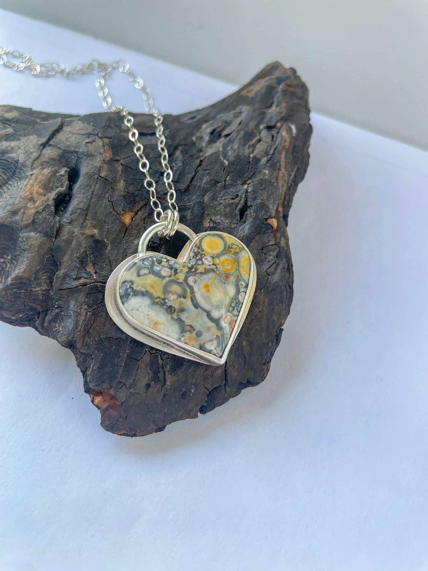 Galaxy Rhyolite | Love Note Collection Hearts Pendant Necklace SHINE