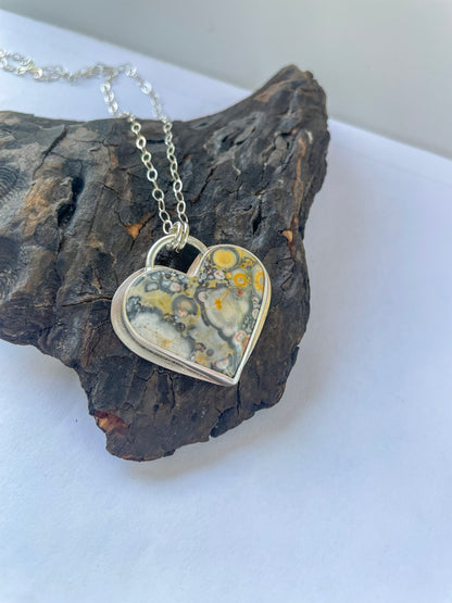 Galaxy Rhyolite | Love Note Collection Hearts Pendant Necklace SHINE