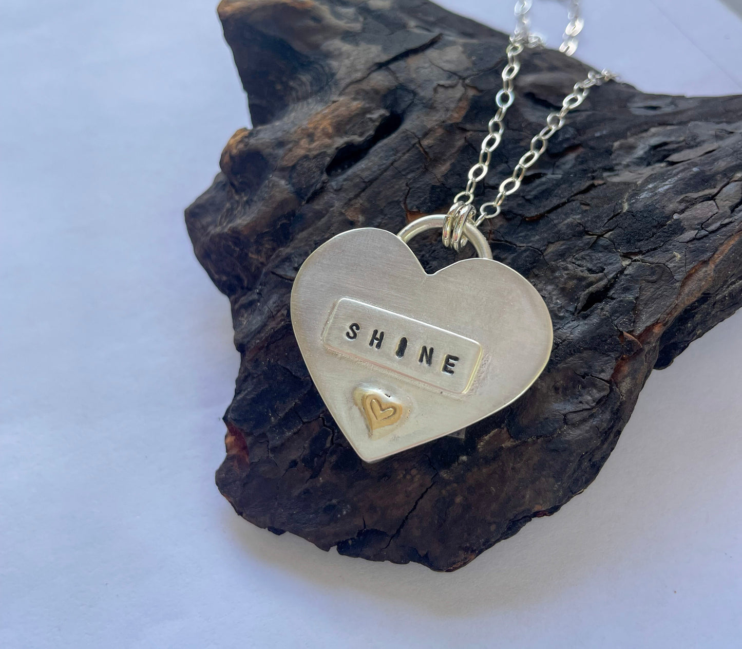 Galaxy Rhyolite | Love Note Collection Hearts Pendant Necklace SHINE