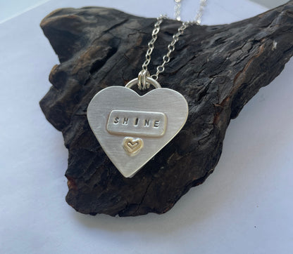 Newman Chrysoprase | Love Note Collection Hearts Pendant Necklace SHINE