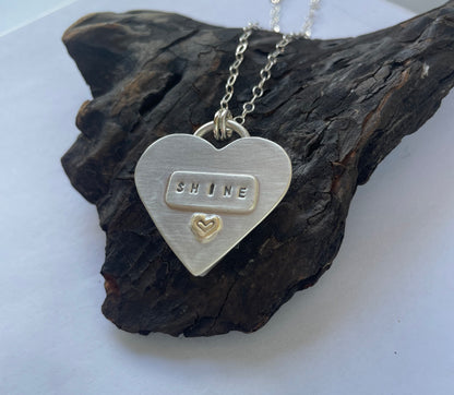 Mtorolite | Love Note Collection Hearts Pendant Necklace SHINE