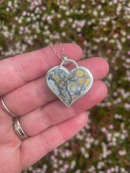 Galaxy Rhyolite | Love Note Collection Hearts Pendant Necklace SHINE