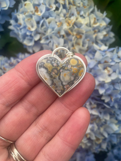 Galaxy Rhyolite | Love Note Collection Hearts Pendant Necklace SHINE