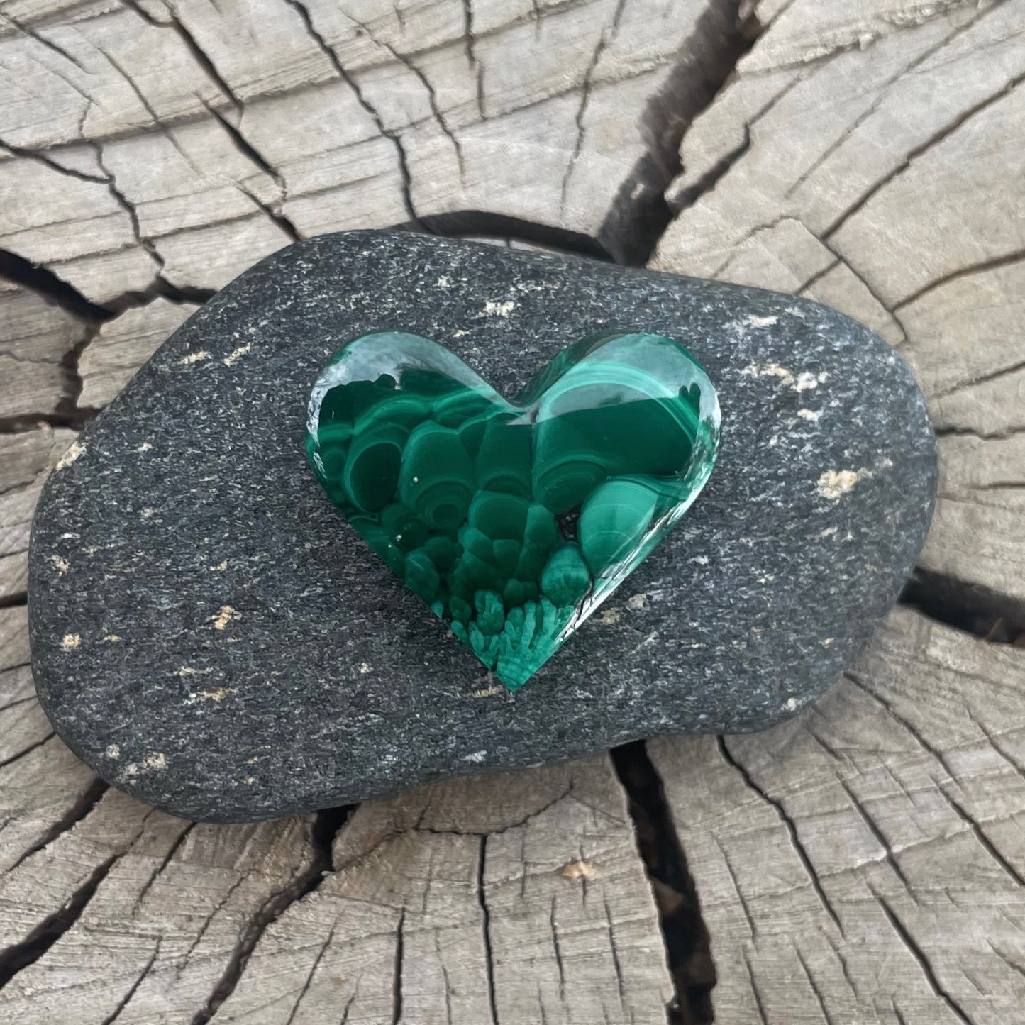 Malachite| Love Note Collection Hearts Pendant Necklace RETURN