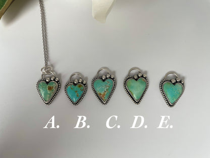 Turquoise | Mini Heart Necklace