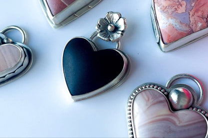 Windy Mountain Jasper | Love Note Collection Heart Pendant Necklace DREAM