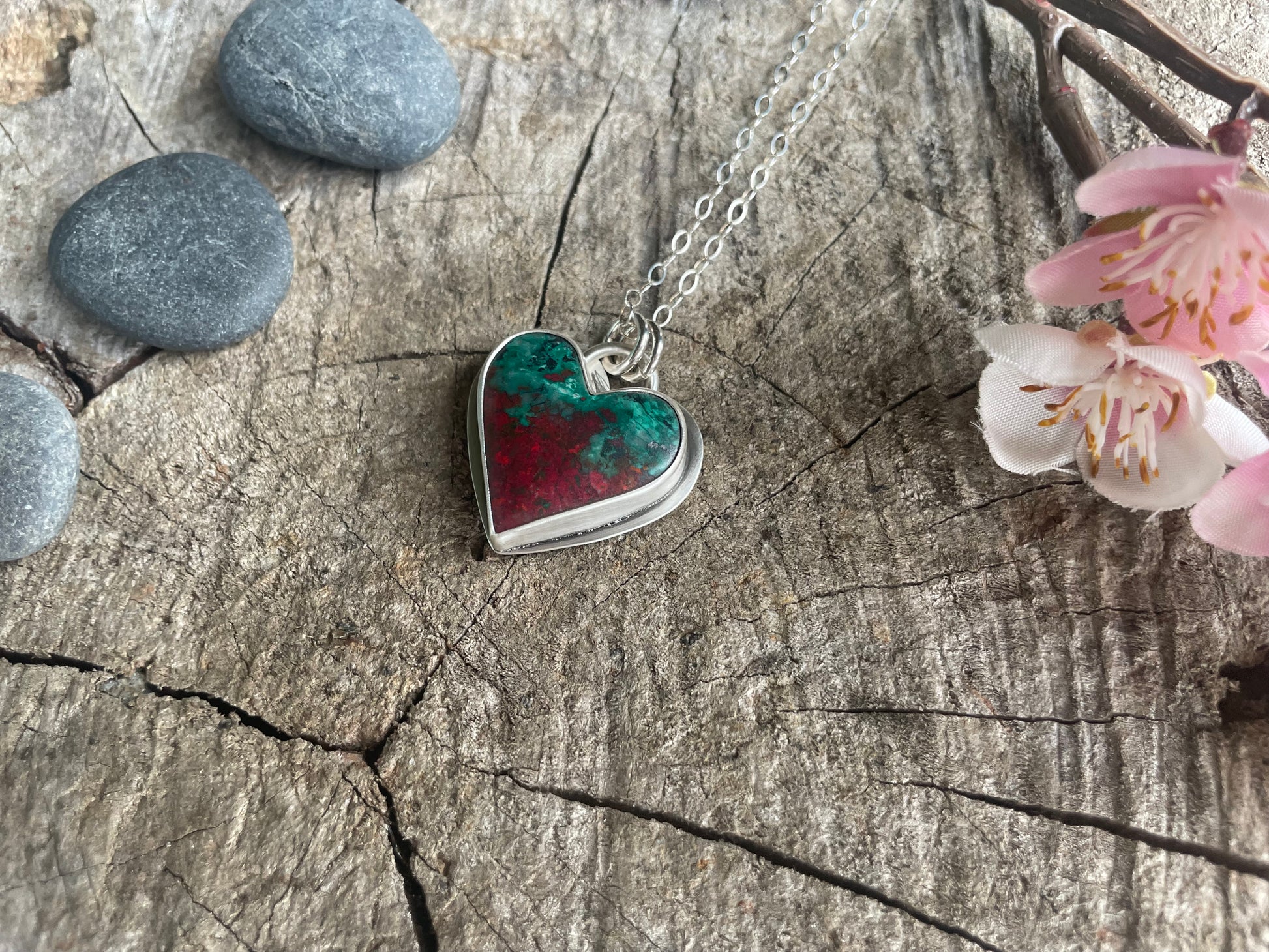 Sonora Sunrise heart pendant necklace for emotional healing, resilience, and transformation. Meaningful heart jewelry designed for new beginnings.