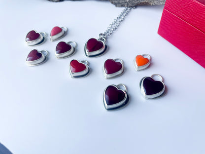 Rosarita heart charm necklace