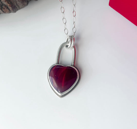 Rosarita heart charm necklace love locks gifts from the heart
