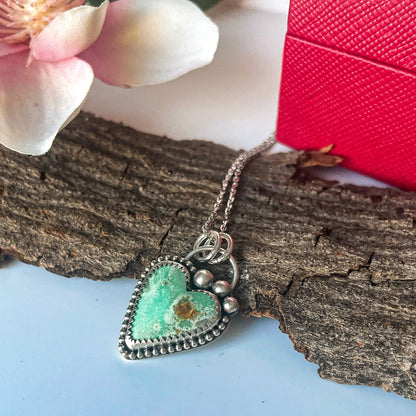 Turquoise Mini Heart Necklace