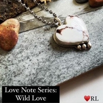 Love Note Series: WILD LOVE Heart Wild Horse Pendant