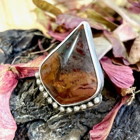 Morrisonite Jasper Statement Ring