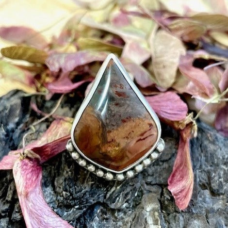 Morrisonite Jasper Statement Ring