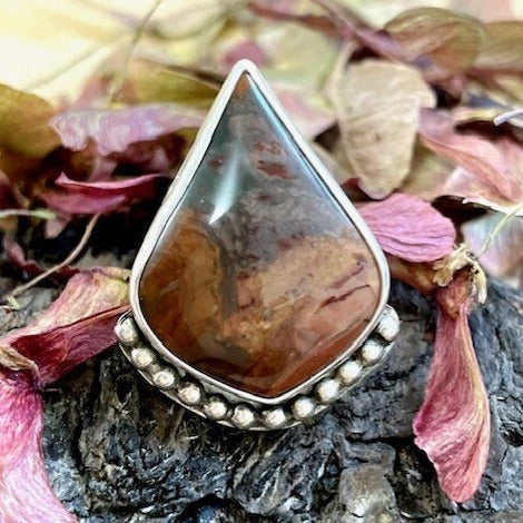 Morrisonite Jasper Statement Ring