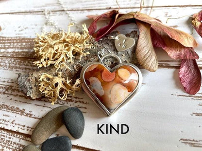 Deerfawn Jasper | Love Note Collection Heart Pendant Necklace KIND