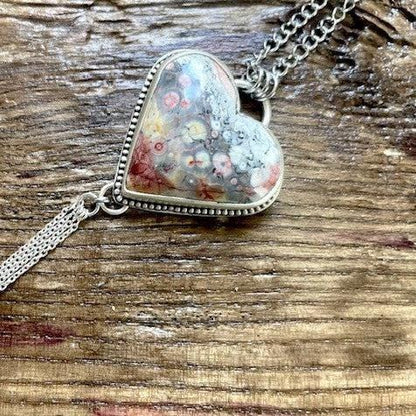 Galaxy Rhyolite | Love Note Collection Heart Pendant Necklace BLOSSOM